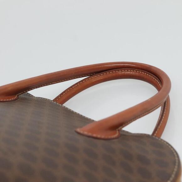 CELINE Macadam Canvas Hand Bag Pvc Leather Brown Gold - Picture 8 of 12